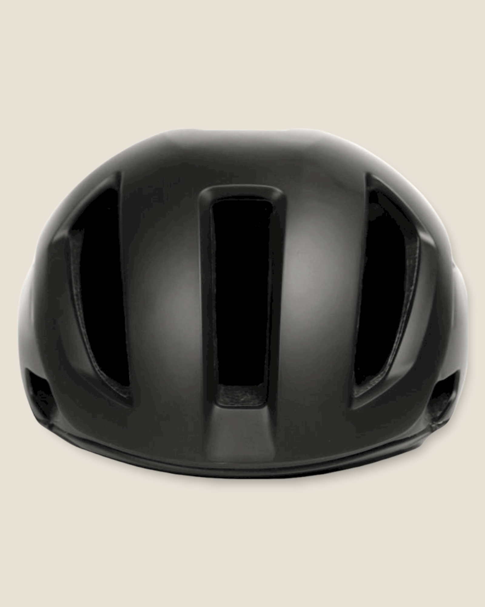Black Ocean mattschwarzer Fahrradhelm Frontansicht Recycling