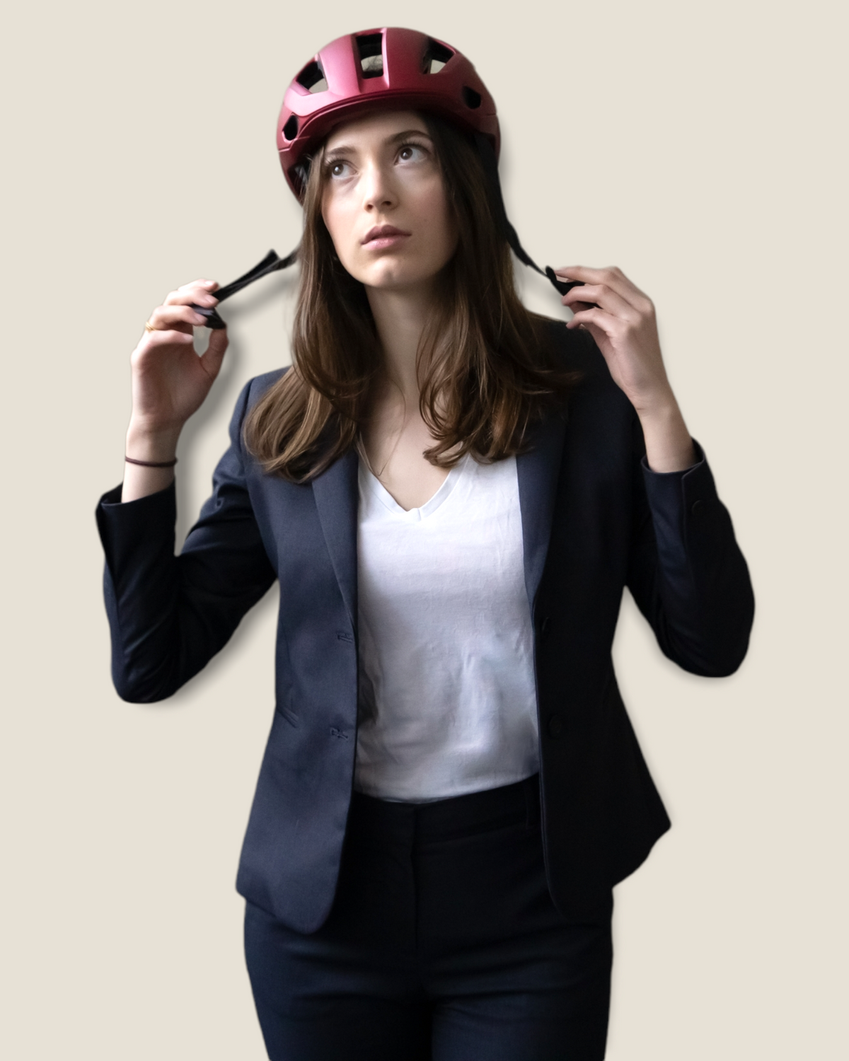 fahrradhelm frau Roter Nachhaltiger Fahrradhelm | Extra leicht | Recycelte Materialien